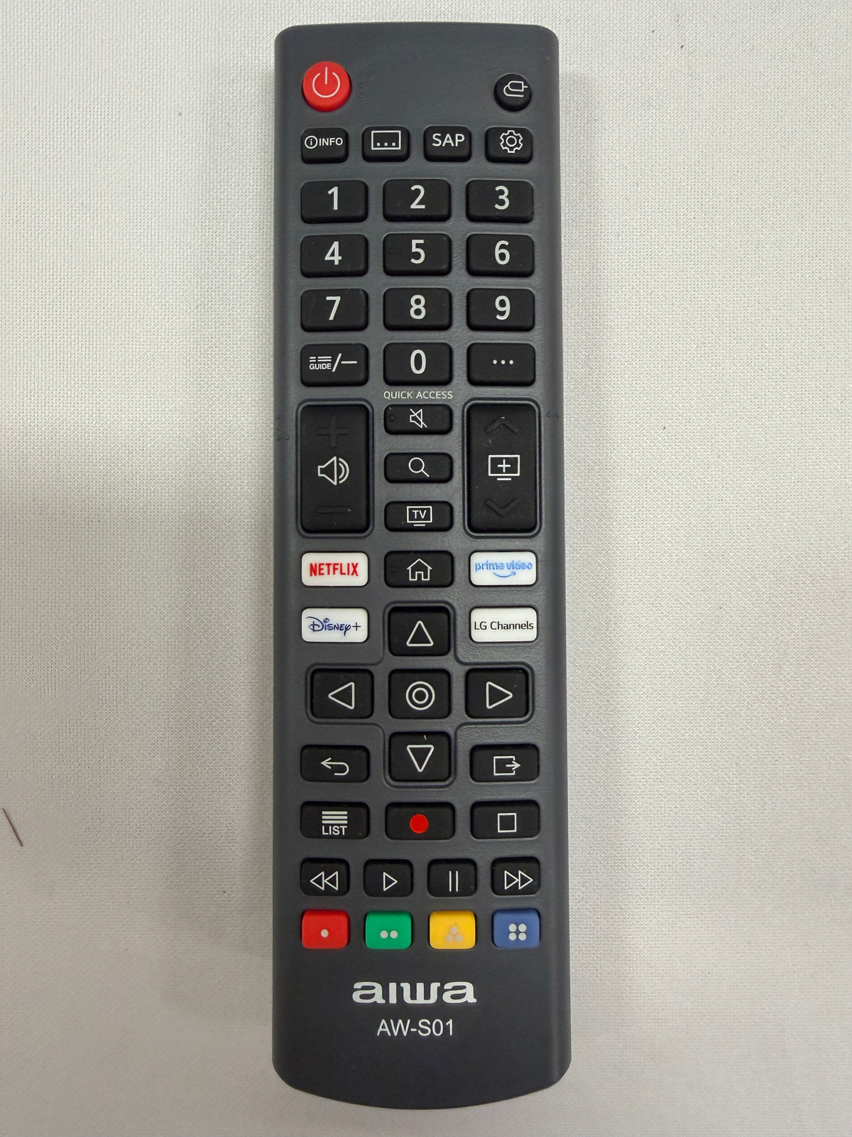 Genuine AIWA TV Remote Control AW-S01