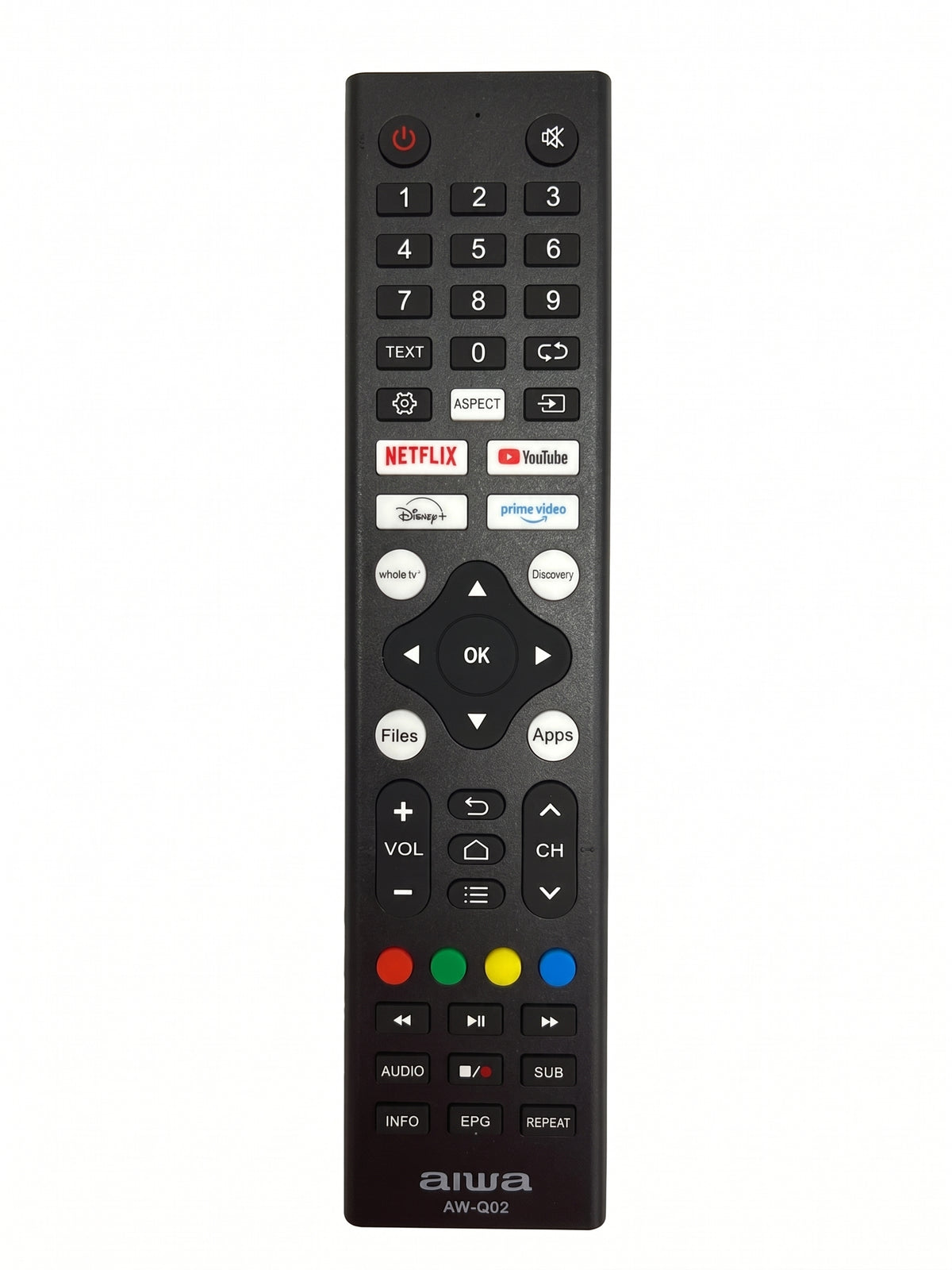 Genuine AIWA TV Remote Control AW-Q02
